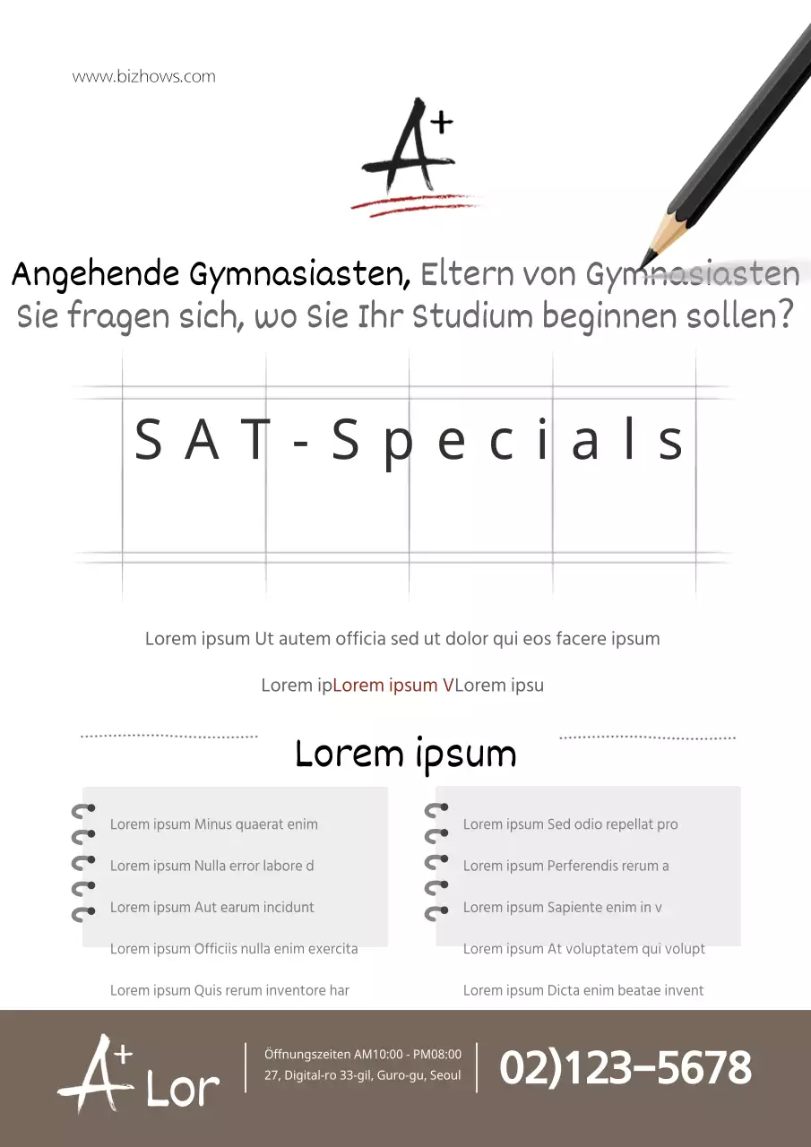 Schulflyer für besondere Schulferien