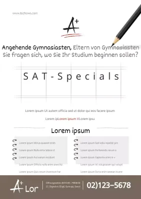 Schulflyer für besondere Schulferien