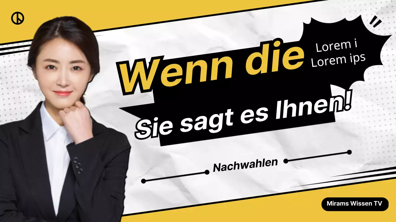 Informativ mit einem gelben Cartoon-Thema