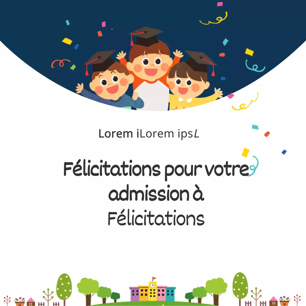 Une jolie fête de rentrée des classes en bleu marine