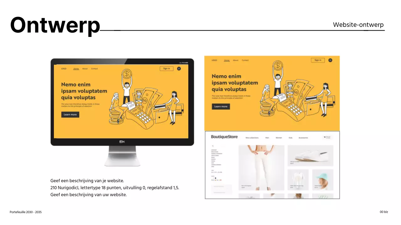 Eenvoudig ontwerp portfolio