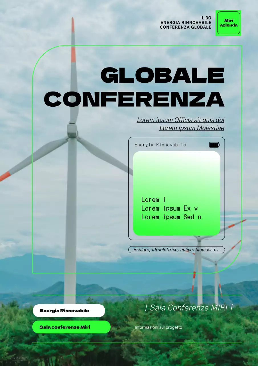 Conferenza aziendale di pubbliche relazioni con un concetto moderno e verde