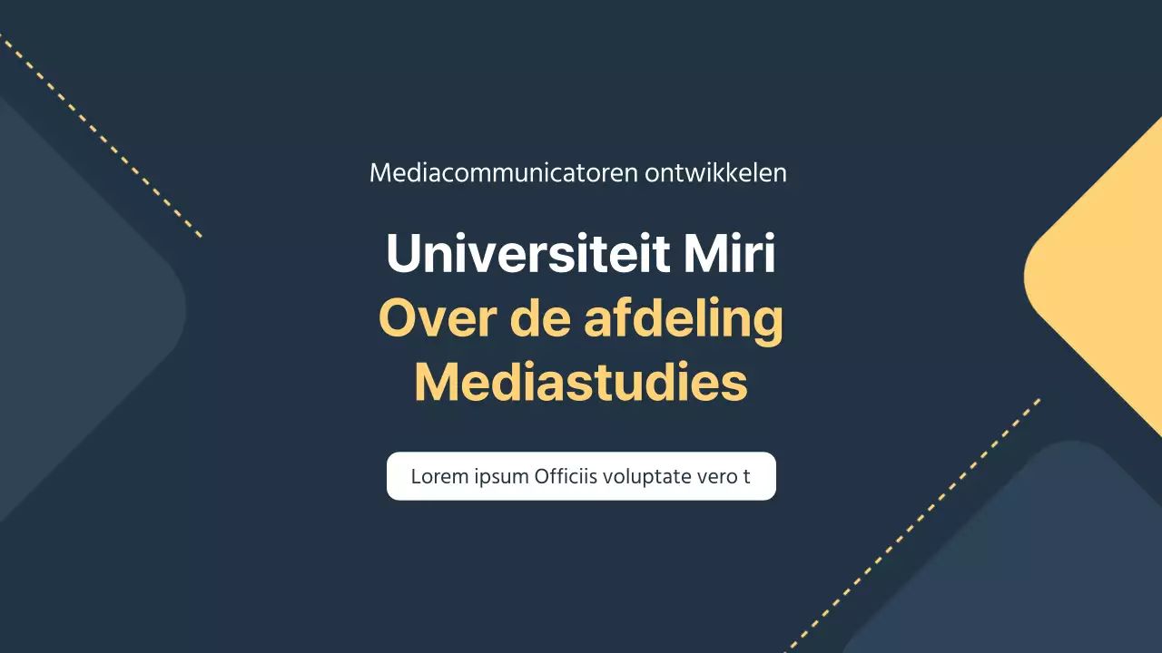 Een eenvoudige inleiding voor de afdeling public relations van een universiteit in marine en geel