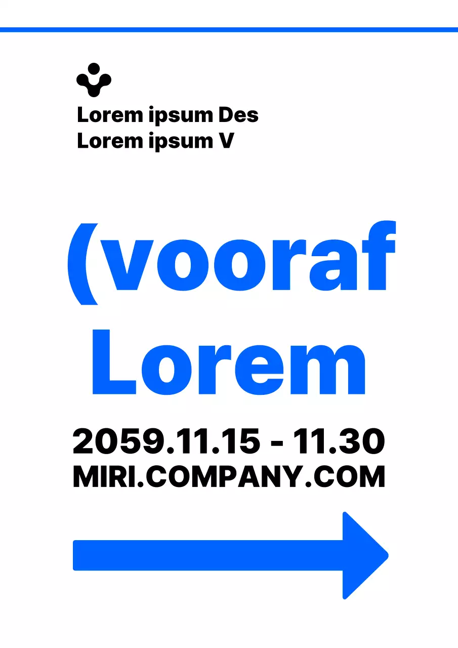 Eenvoudige illustratiestijl in blauw en zwart met aanwijzingen naar de locatie van het wervingsgesprek