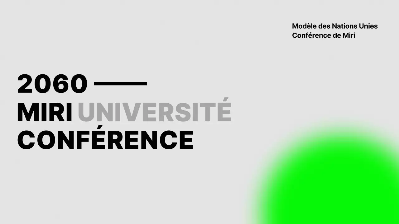 Présentation simple d'orientation de conférence en gris et vert lime