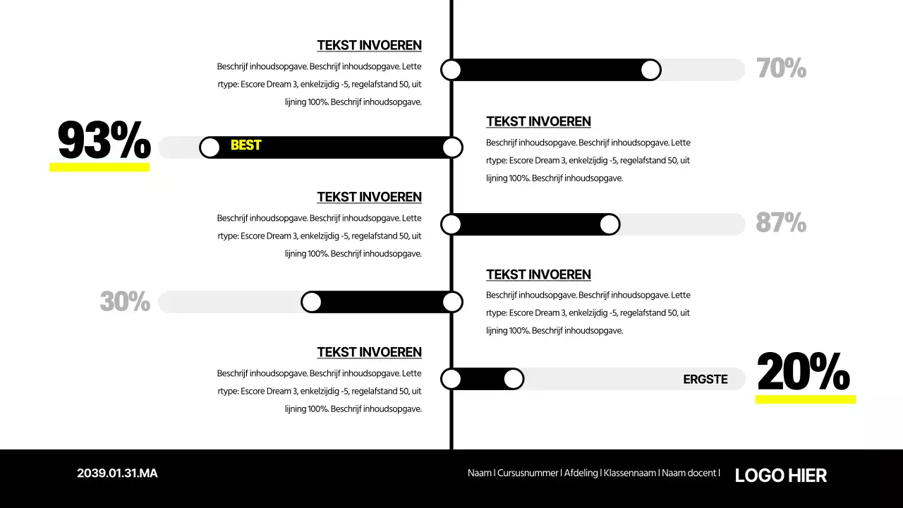 Een Gantt-diagram ontwerpen met een eenvoudig concept