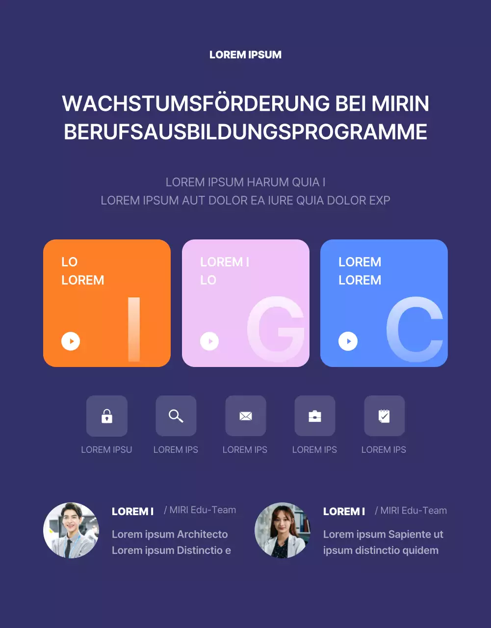 Marineblau, einfaches Formkonzept Innerbetriebliches Berufsbildungssystem