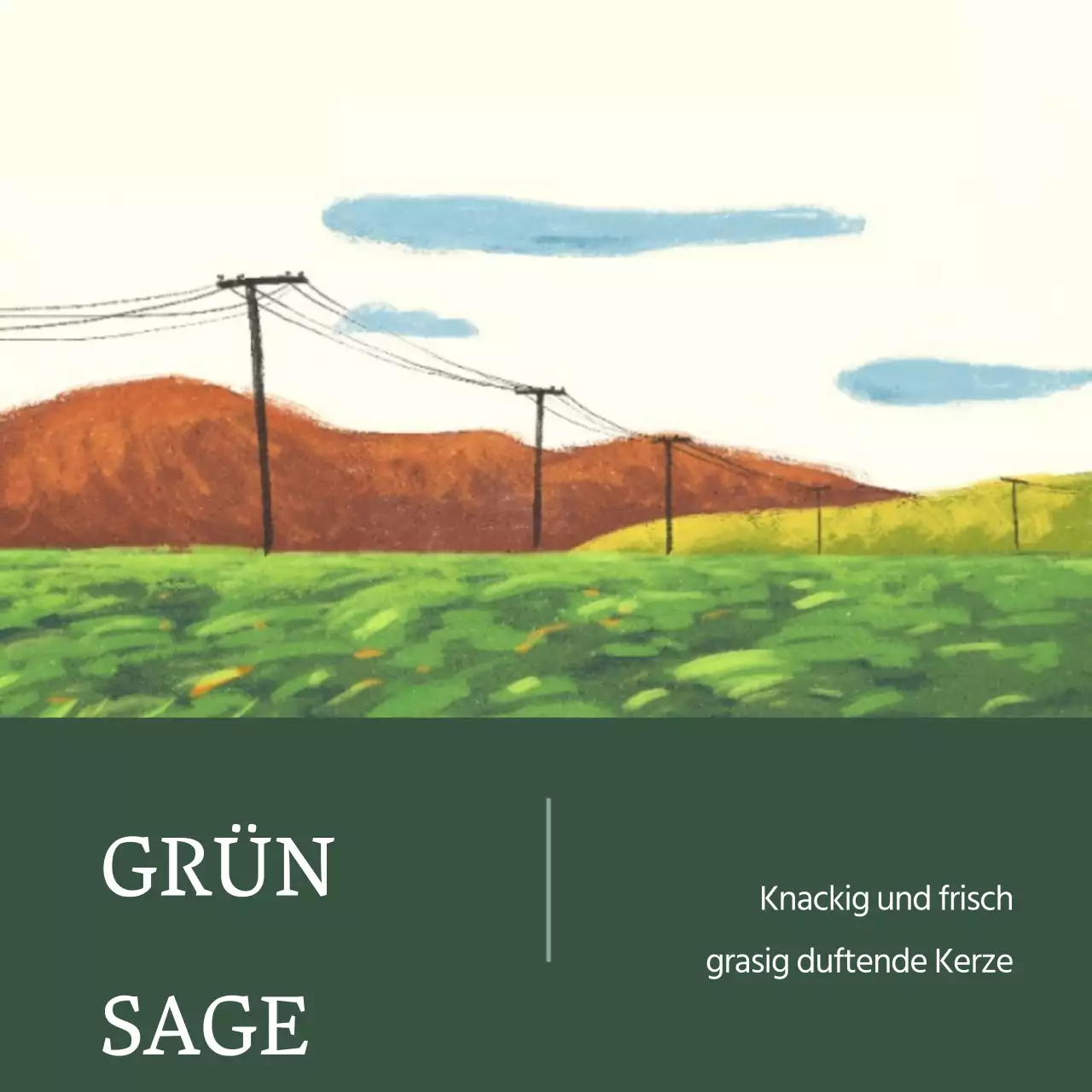 Grüne, grasige Kerze