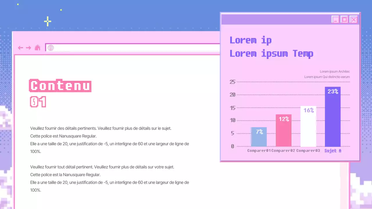 Graphique à barres avec concept de brosse rose