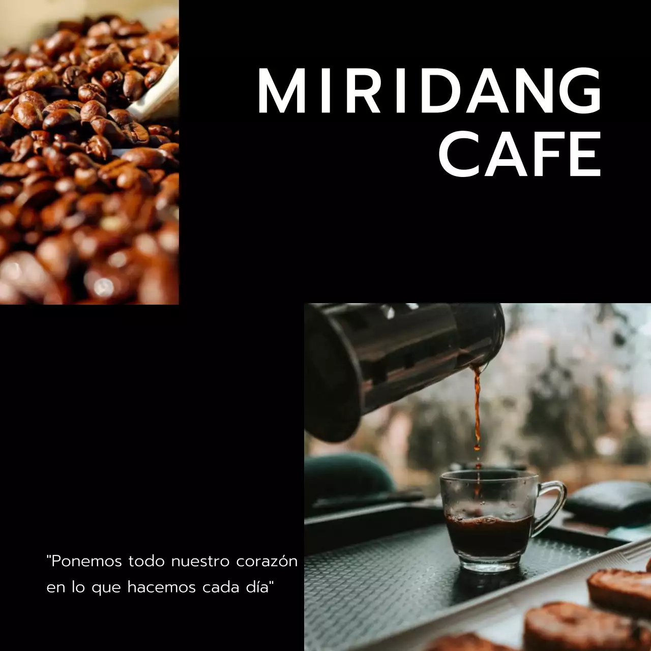 Paquete de café minimalista en blanco y negro