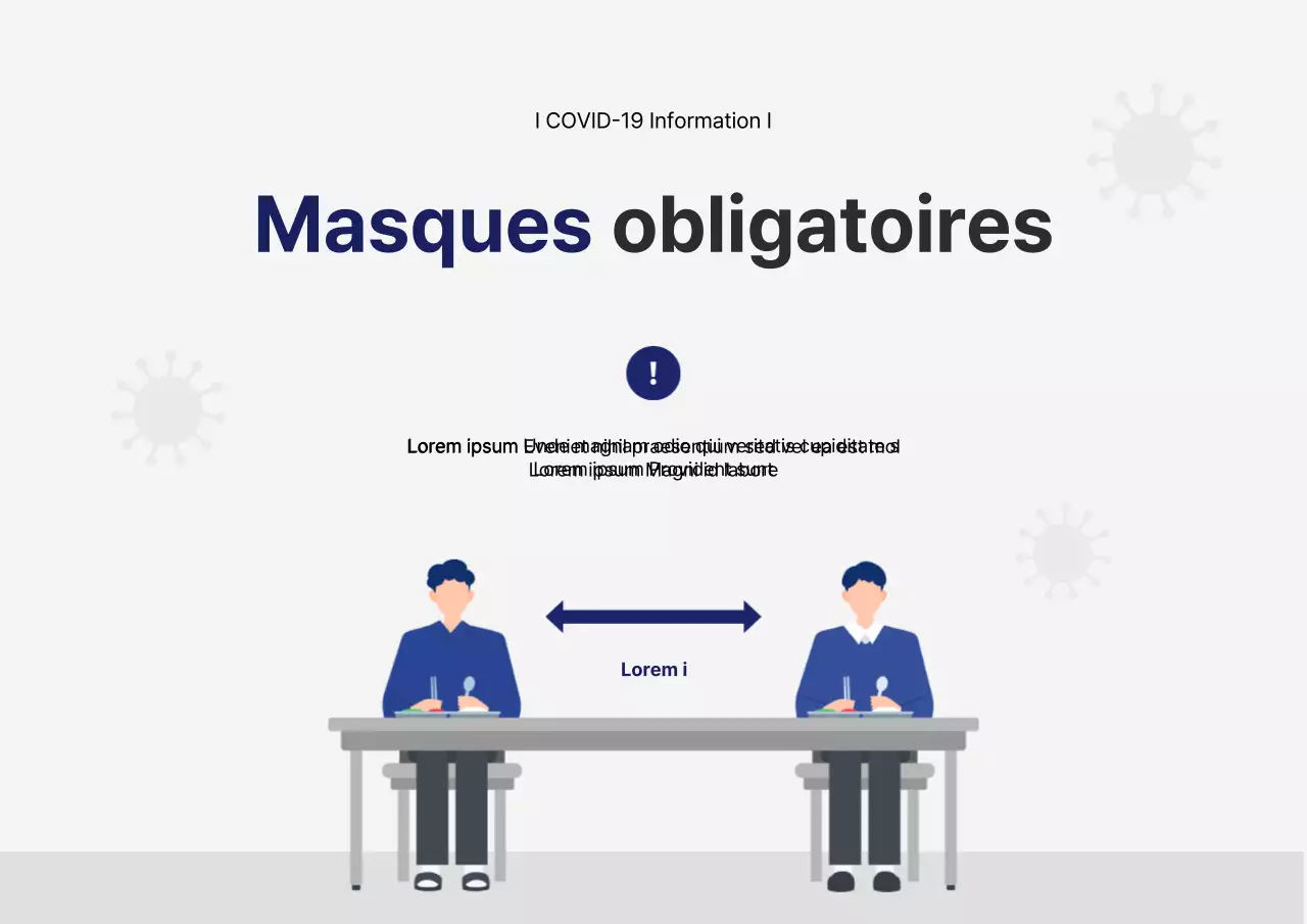 Affiche sur fond gris pour le port obligatoire du masque