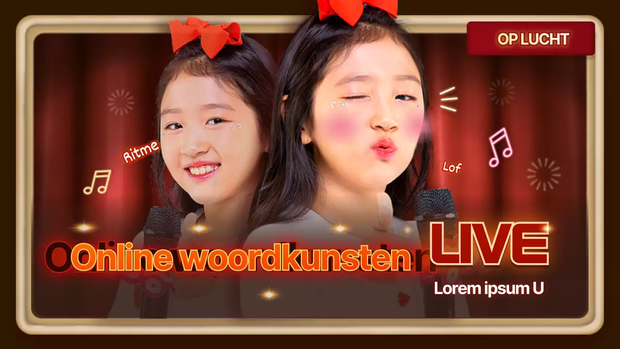 Een rood online magazijn met neonthema