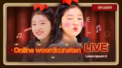 Een rood online magazijn met neonthema