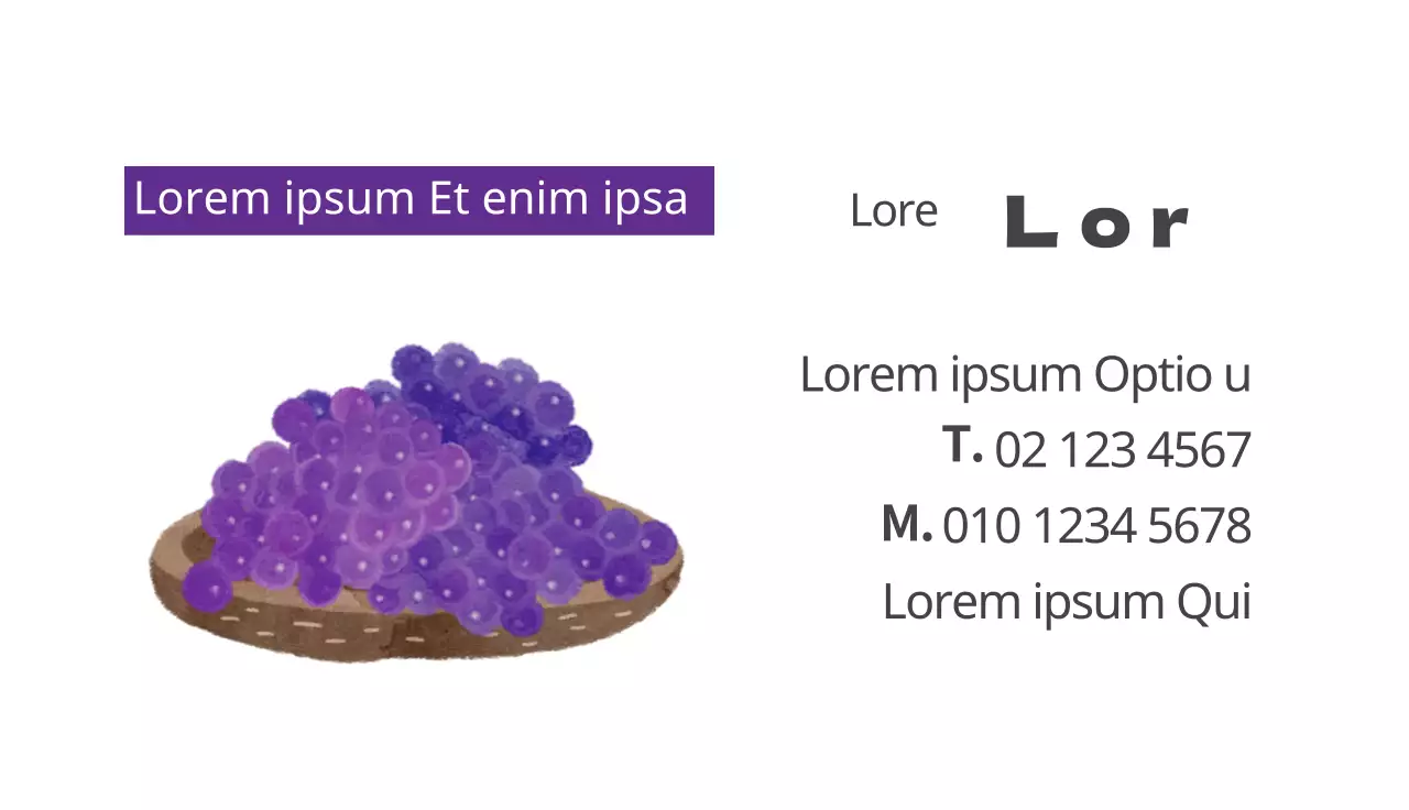 Illustration mauve, produits mignons