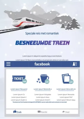 Besneeuwde trein