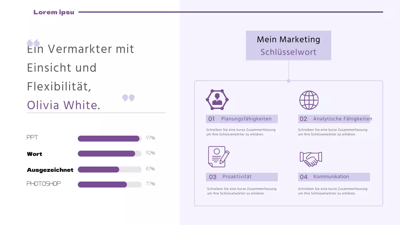 Ein sauberes Marketing-Design-Portfolio