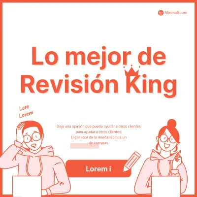 Promover un sencillo acto de revisión en blanco y naranja