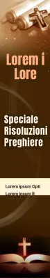 Striscione della chiesa con calma marrone