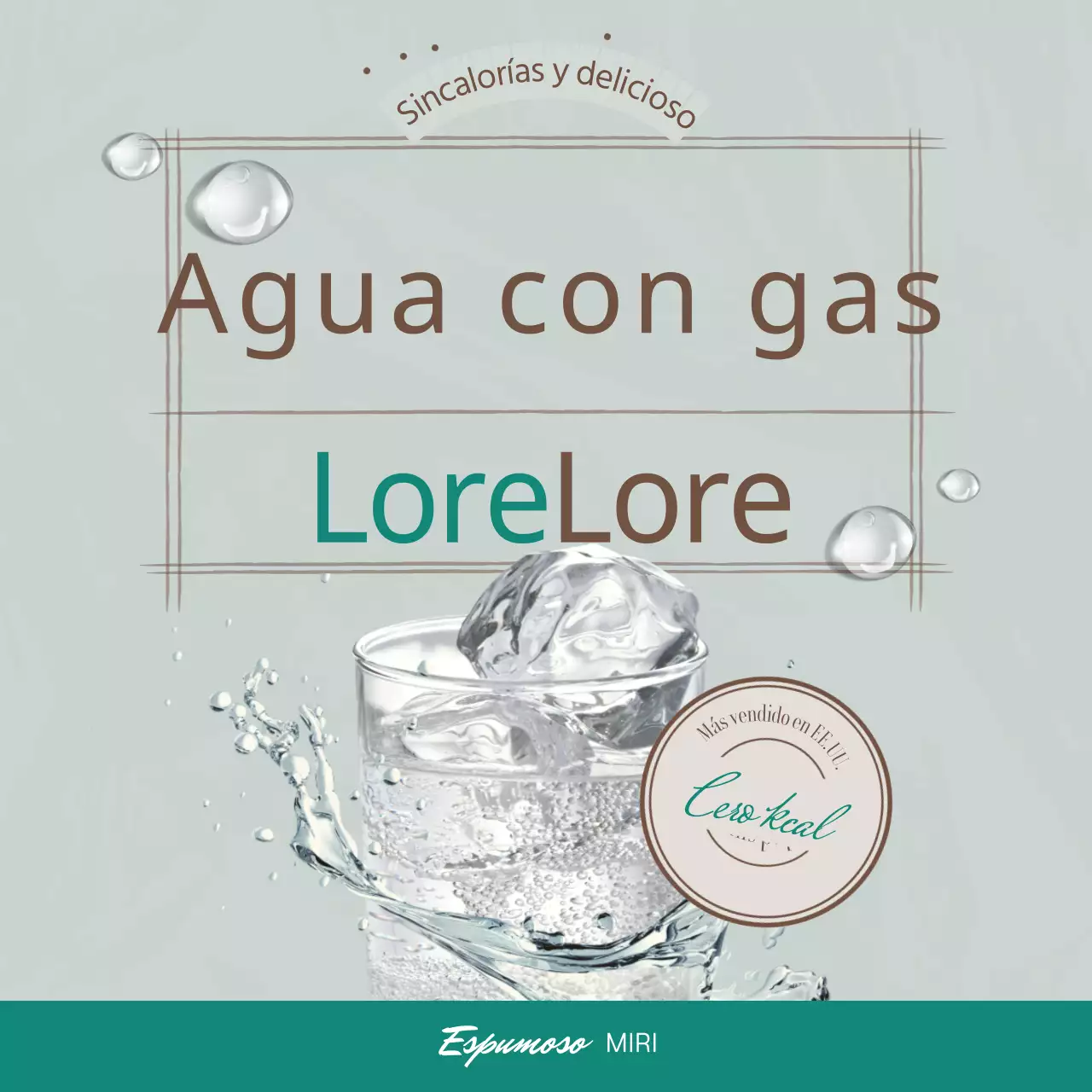 Cómo utilizar el agua con gas con un relajante tema turquesa