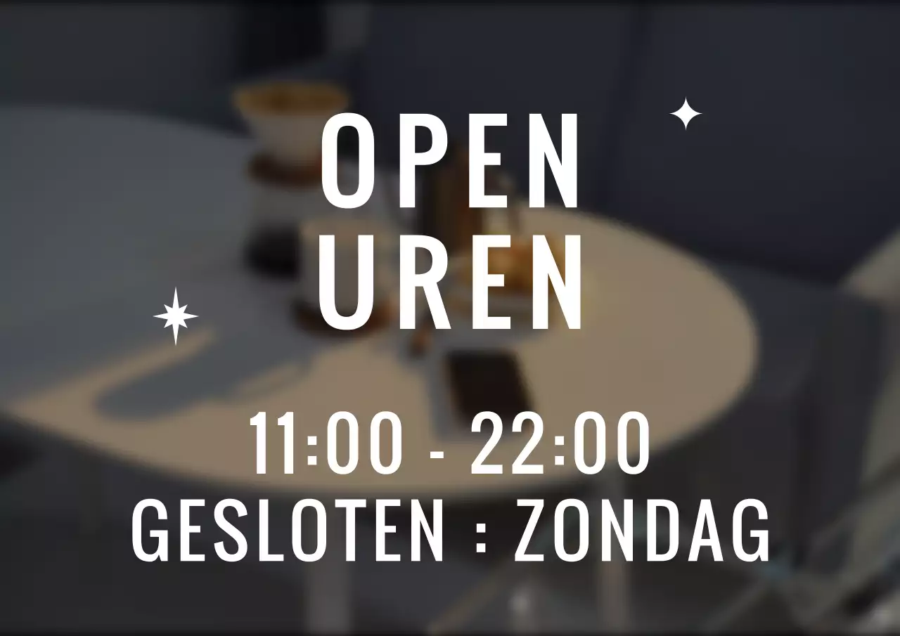 Café tekstuele informatie in een emotionele stijl