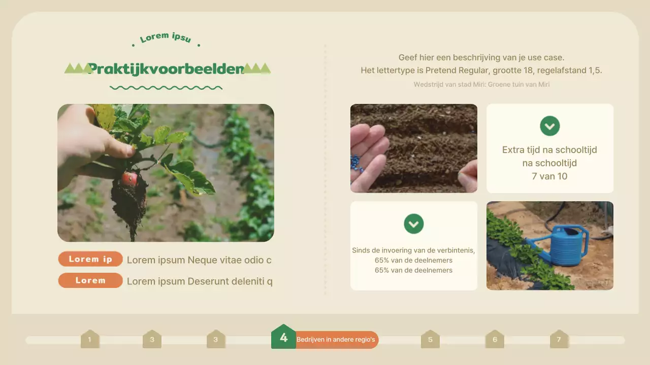 Voorstel voor wedstrijd voor groen-oranje buurtmoestuin