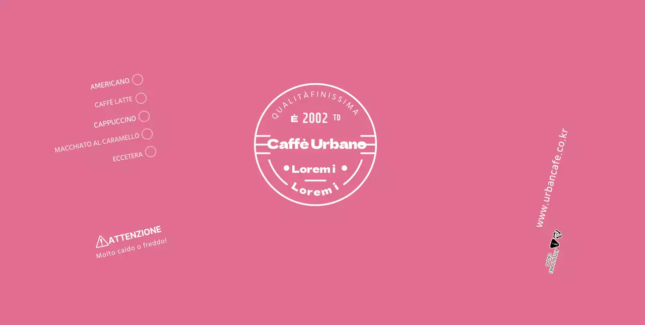 Bianco Rosa Neat Symbols Cafe