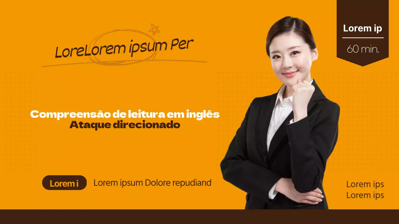 Compreensão de leitura em inglês em Orange Brown Online