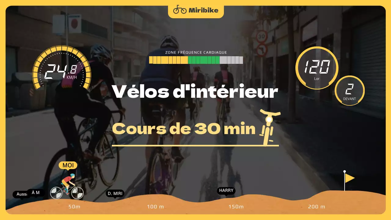 Ride Game Concept Vélo d'intérieur en jaune