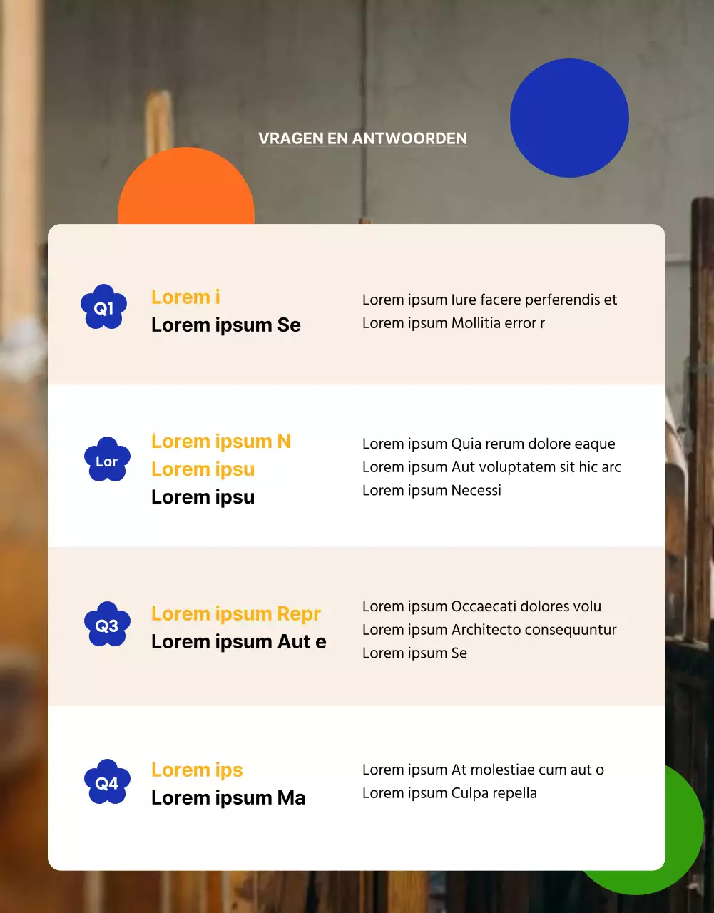 Aankondiging van een eendaagse kunstles met een vleugje beige en blauw