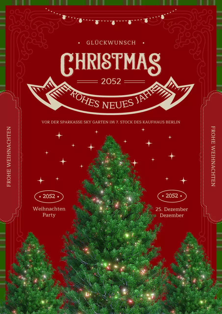 Ein Leitfaden für rote und grüne Weihnachtsfeiern zum Jahresende