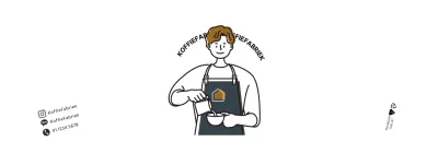 Eenvoudige witte barista café bekerhouder