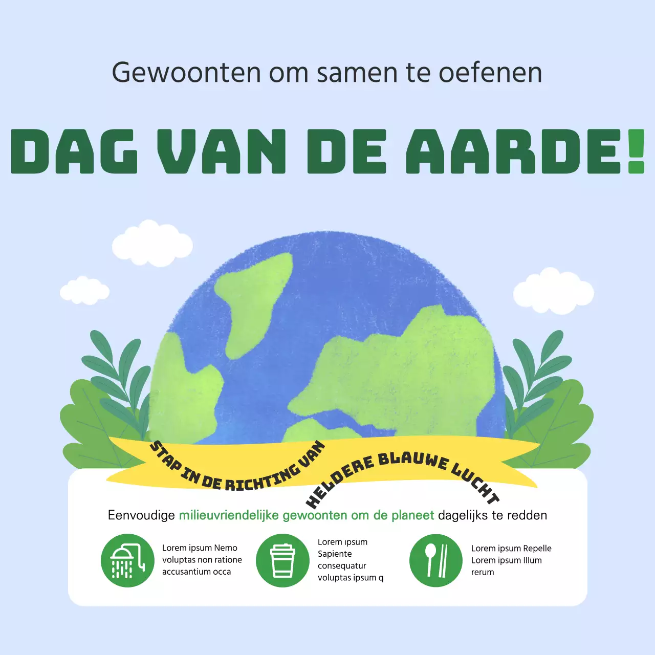 Een schattige, groene Wereldmilieudag-campagne