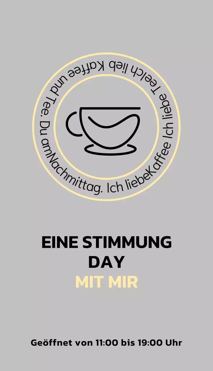 Werben Sie für Ihr Café mit einem einfachen, schwarz-gelben, runden Logo