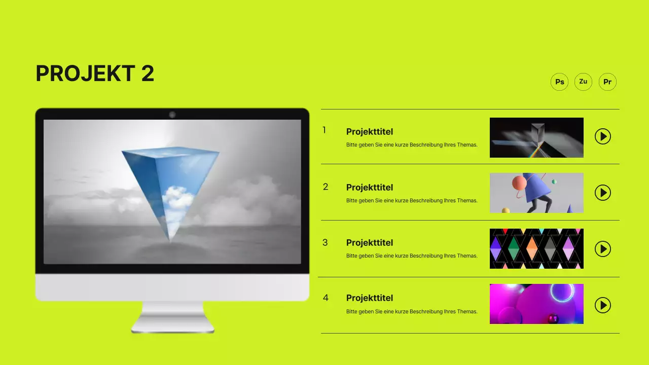 Raster-Konzept Designer-Mappe in Lindgrün und Schwarz