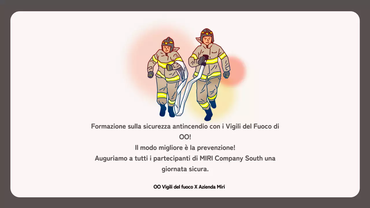 Formazione sulla sicurezza antincendio con un concetto di file explorer beige