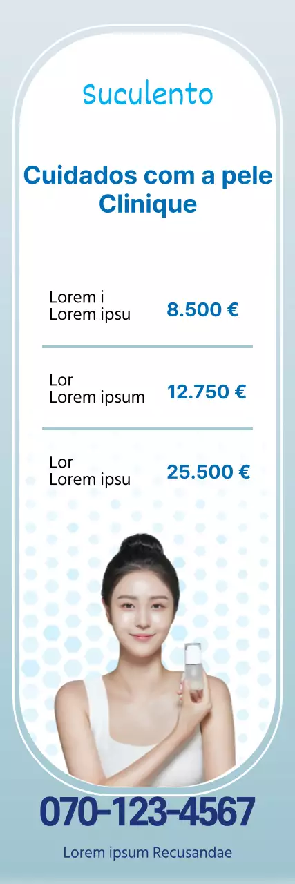 Preços da clínica Blue Plastic Surgery Skincare