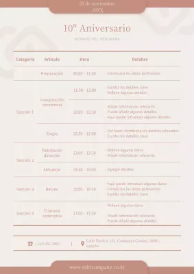 Un programa inaugural limpio y beige