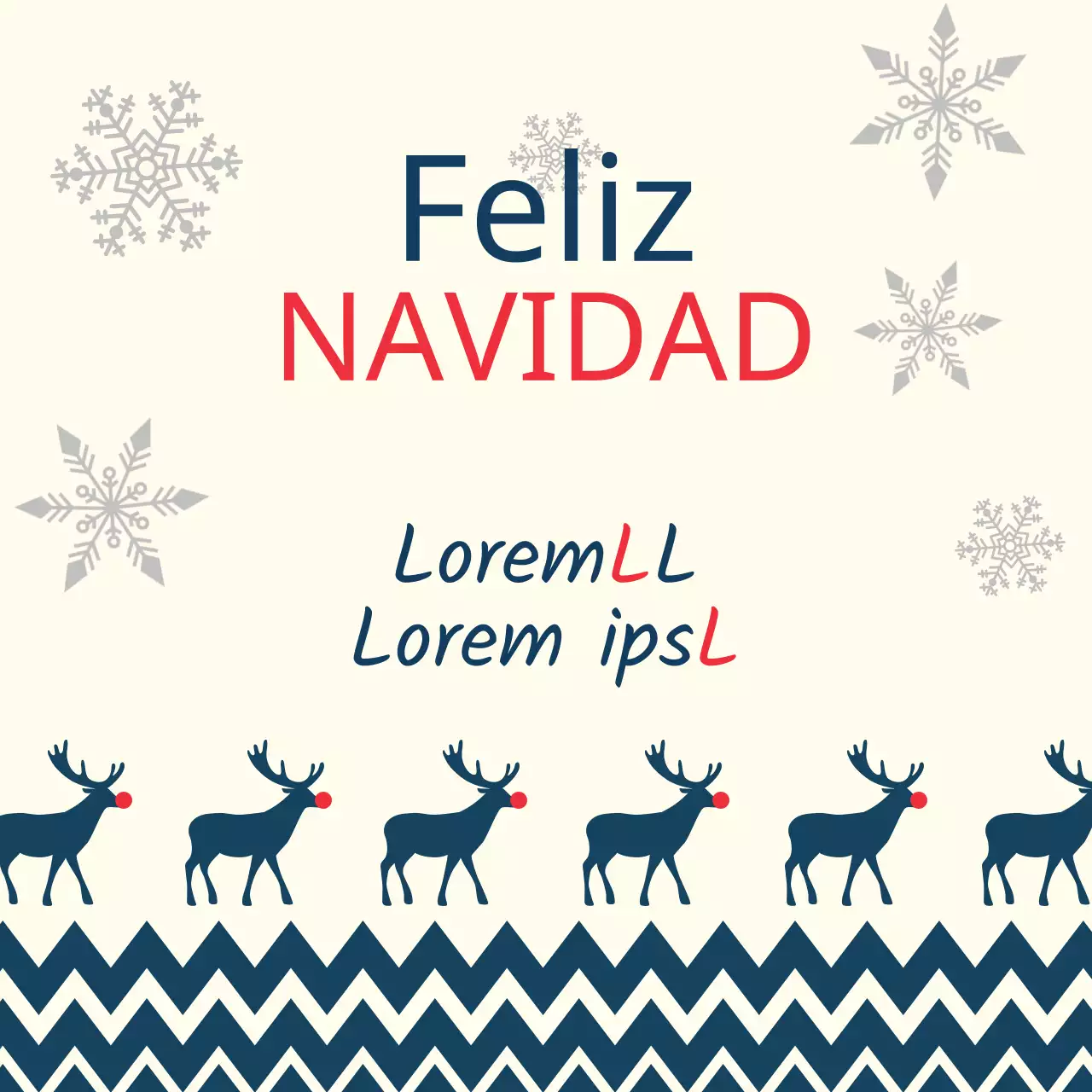 Etiquetas marfil azul marino ilustradas de felicitación navideña