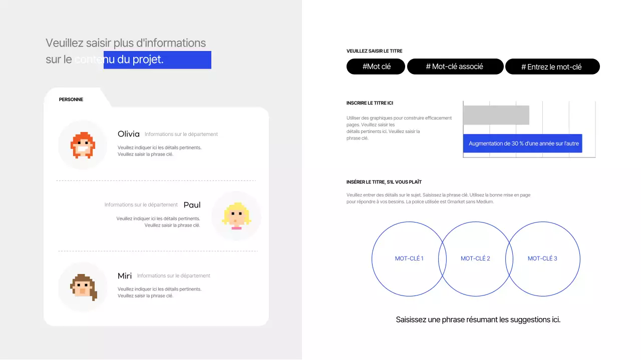 Portefeuille d'emplois bleu et simple