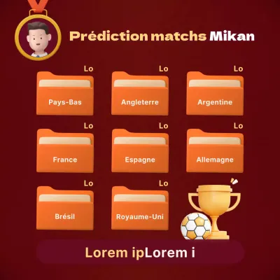 Les pronostics de match dans un concept de dossier rouge