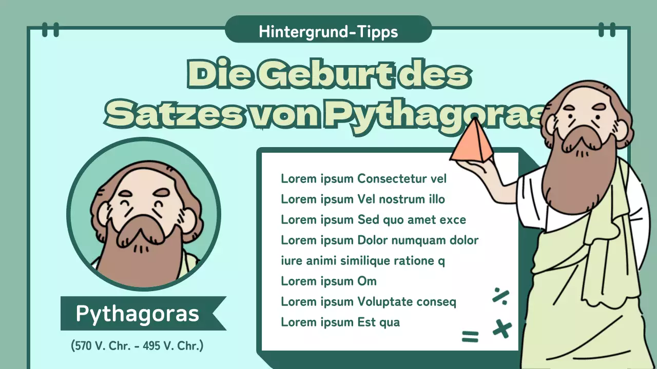 Präsentationen in Pastellfarben mit Figuren im Klassenzimmer