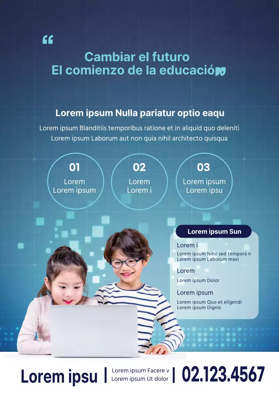 Promover una escuela de codificación limpia con un énfasis fotográfico azul
