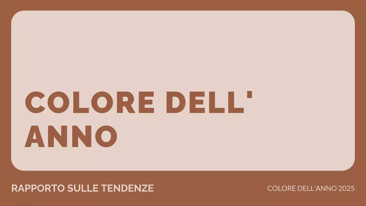 documento di relazione sulle tendenze moderne del marrone
