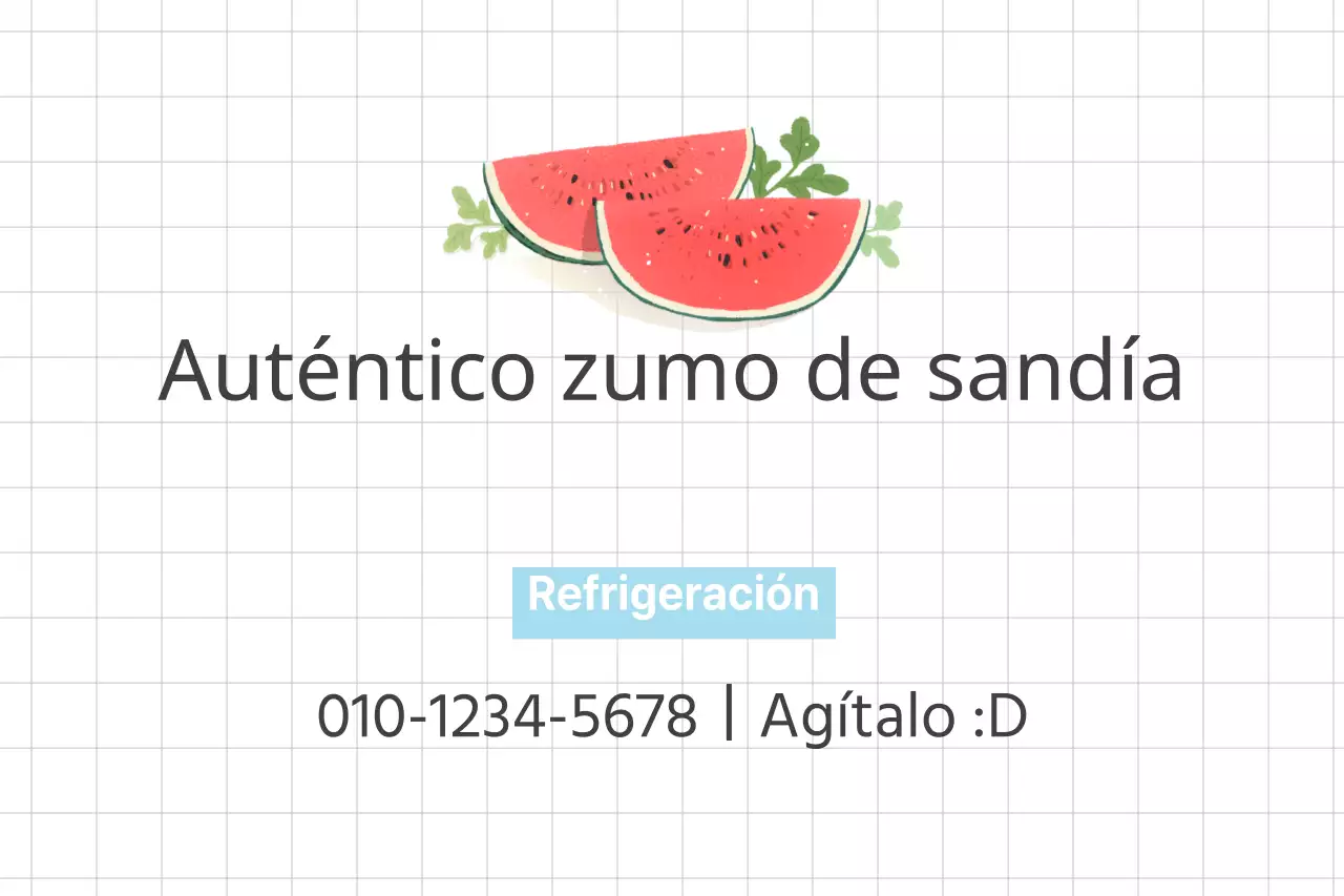 Auténtico zumo de sandía