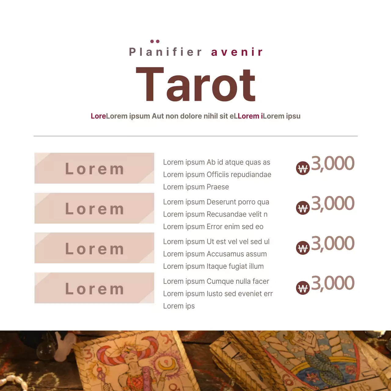 Histoires de tarot