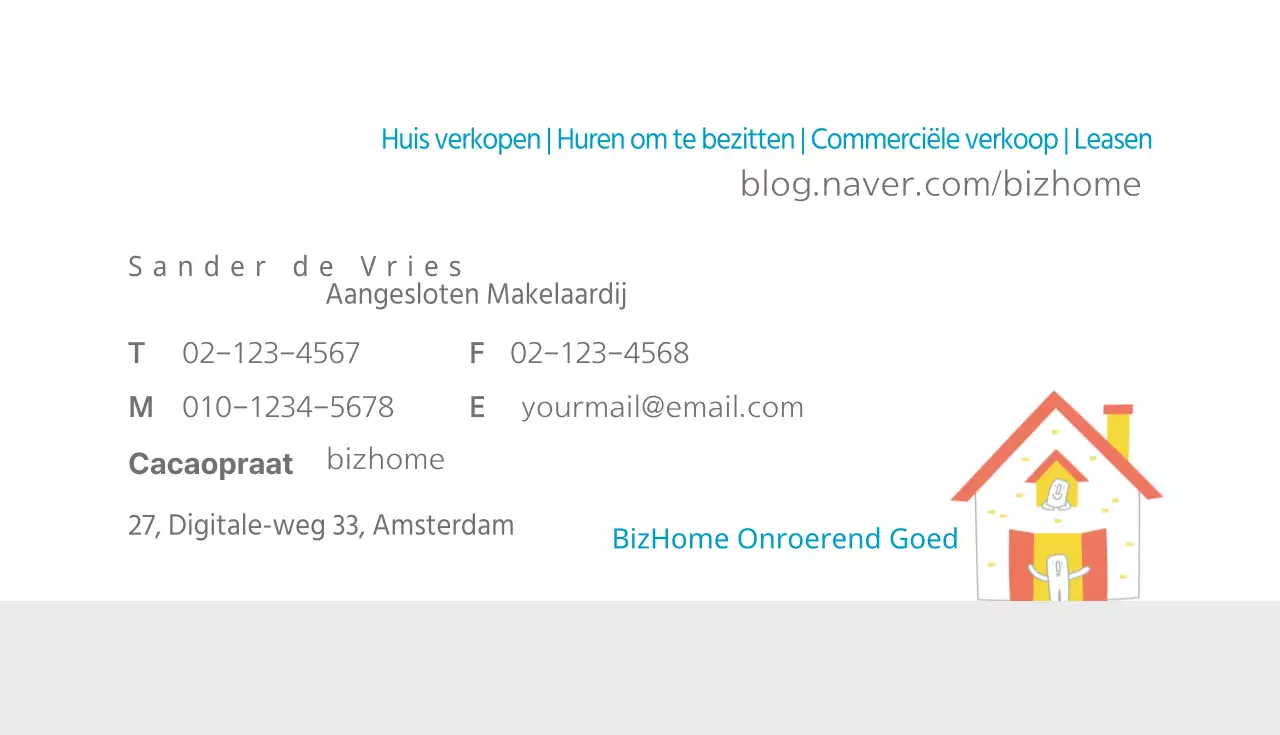 Biz Vastgoed Bedrijf Visitekaartje