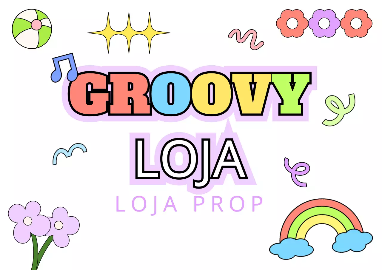 Ilustração de linhas coloridas de uma loja pop-up