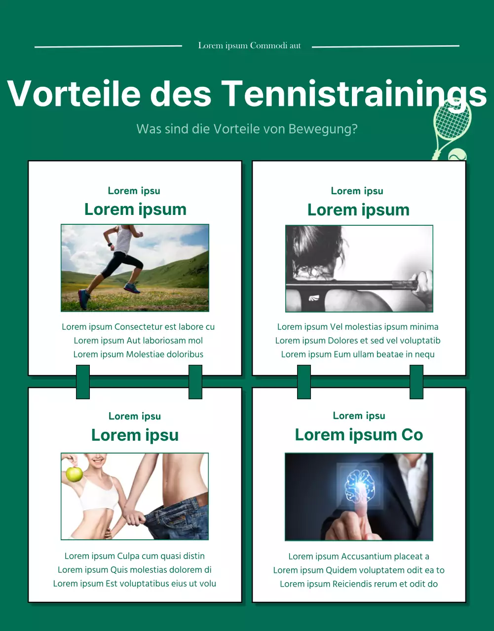 Einzelheiten zum grünen modernen Tennis-Tagespass