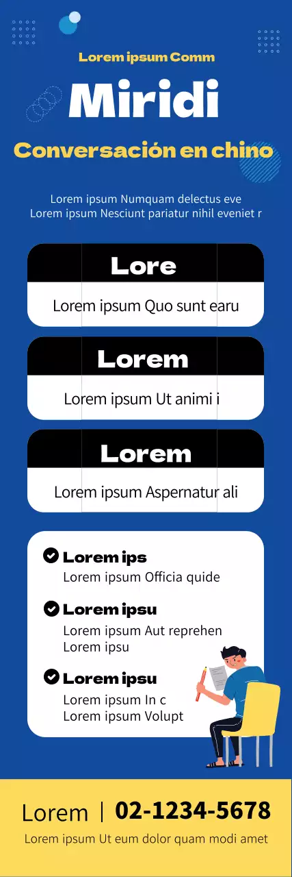 azul amarillo letras resaltado ilustración limpio escuela chino hopop
