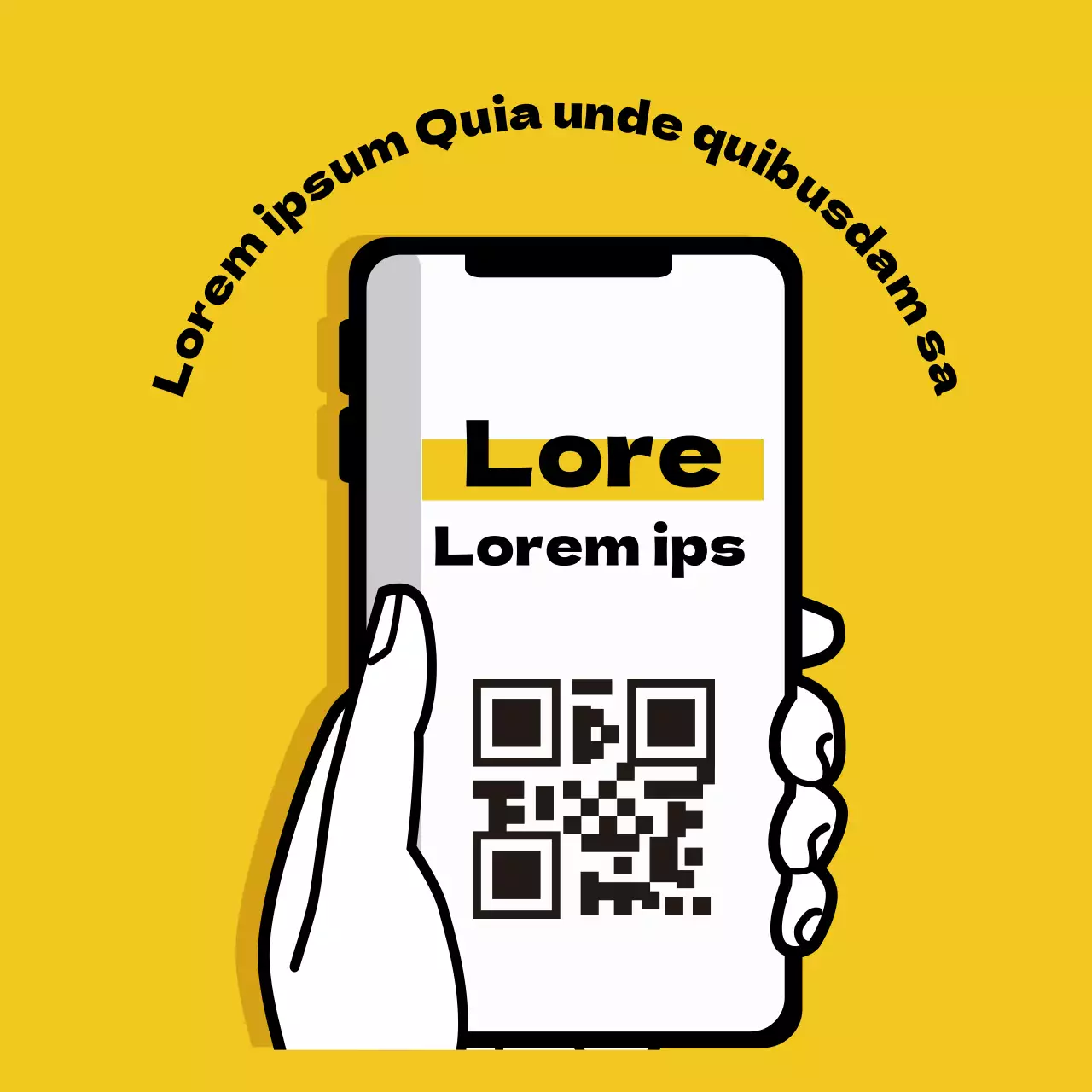 Saubere gelbe illustrierte Coronavirus-Etiketten